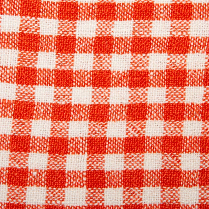 Caravan Gingham Towels - Set of 2 - Orange/Aqua
