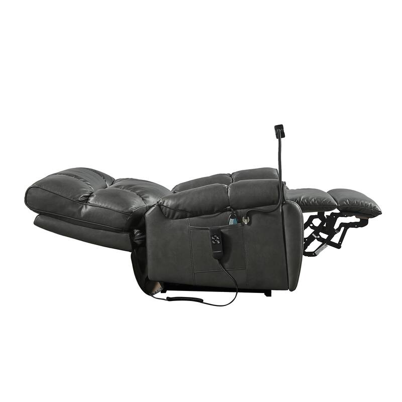 Christopher Knight Home - Power Lift Recliner Chair with Dual Motors, Massage, Heat, Cup Holders & Adjustable Phone Holder