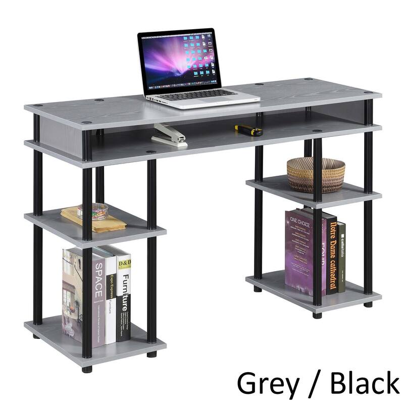 Convenience Concepts Designs2Go No Tools Student Desk with Shelves