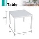 preview thumbnail 5 of 13, 35" x 35" Aluminum Outdoor Square Dining Table