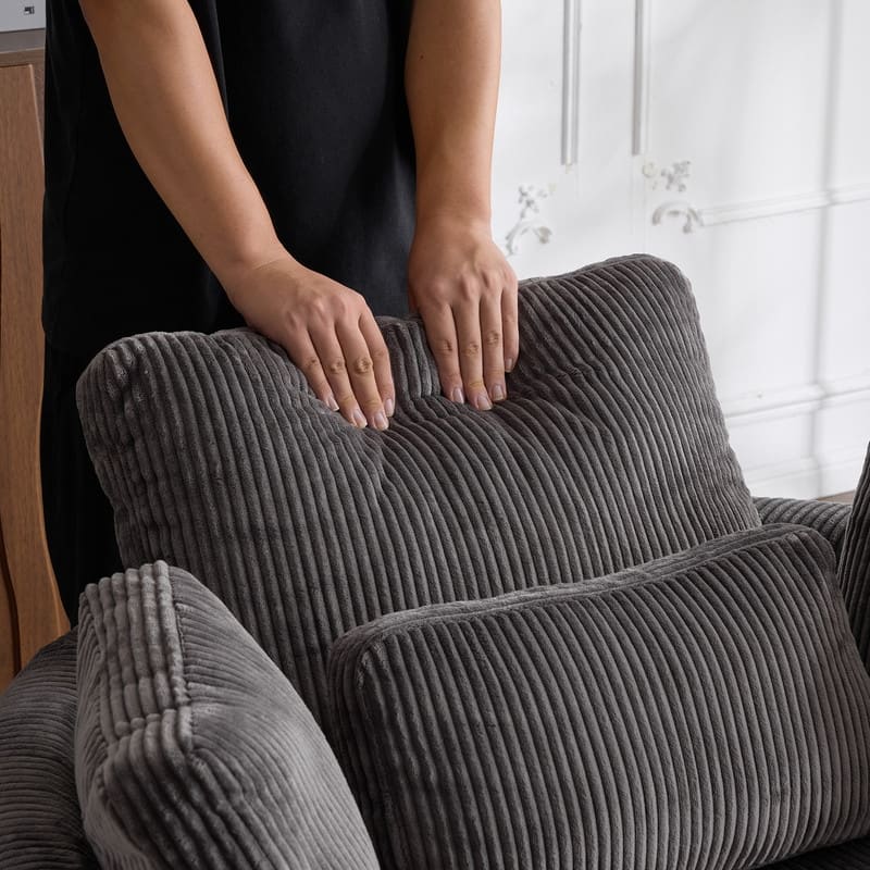 Velvet Crescent Upholstered Swivel Accent Chair