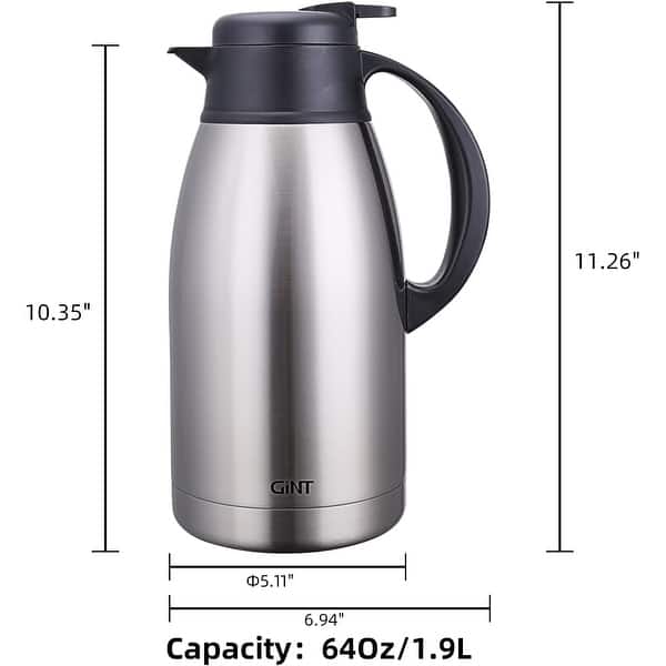 Relaxdays Vacuum Coffee Jug made of Stainless Steel, Keep