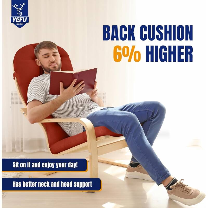 WINSOON 49x20x5 Inch Adirondack Chair Cushion, Thickened and High Back Chair Cushion