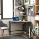 preview thumbnail 1 of 5, Ajax Industrial Brown 51-inch Steel Computer Desk with USB Port by Furniture of America