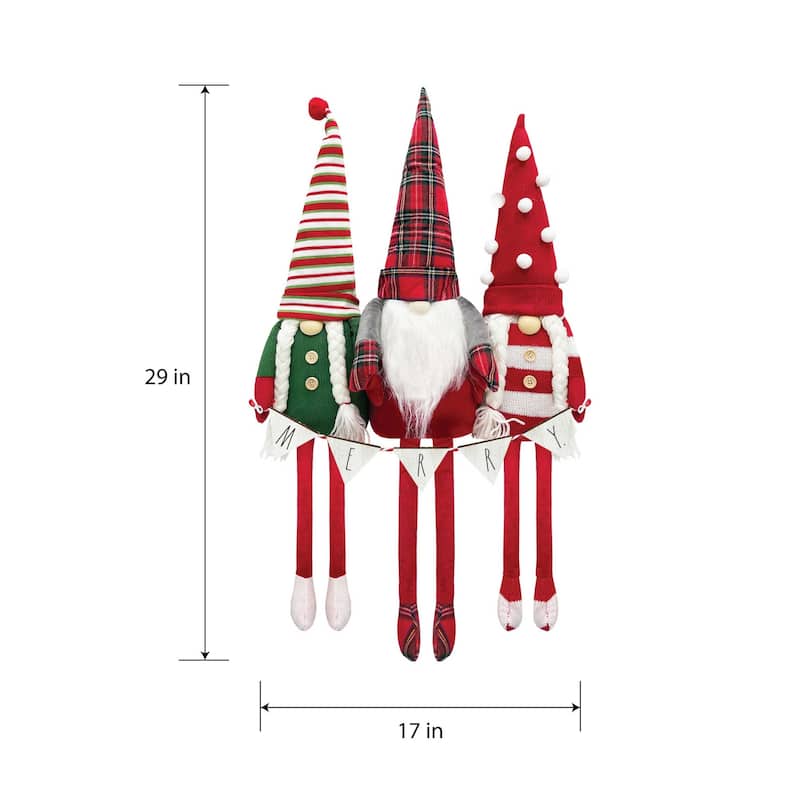 Rae Dunn CHRISTMAS Themed Gnomes - SET OF 3