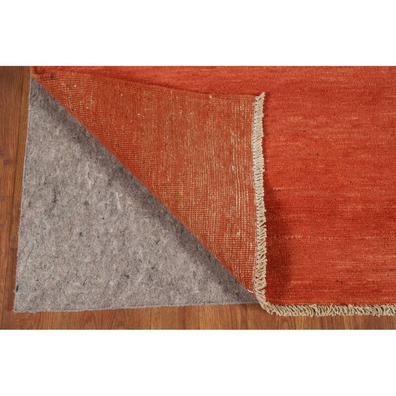 Modern Gabbeh Oriental Area Rug Hand-Knotted Contemporary Wool Carpet - 5'0" x 6'6"