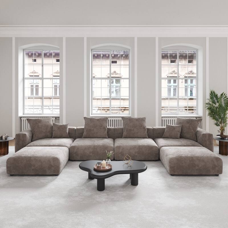 181" Corduroy Modular Sofa