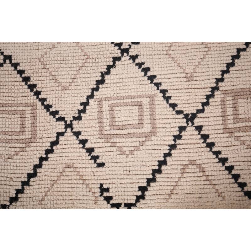 All-Over Trellis Moroccan Oriental Area Rug Handmade Wool Carpet - 8'1"x 11'10"