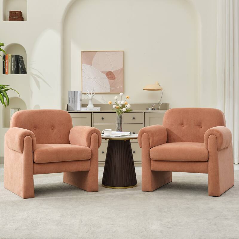 Modern Cloud Velvet Accent Chair with Removable Cushion for Living Room