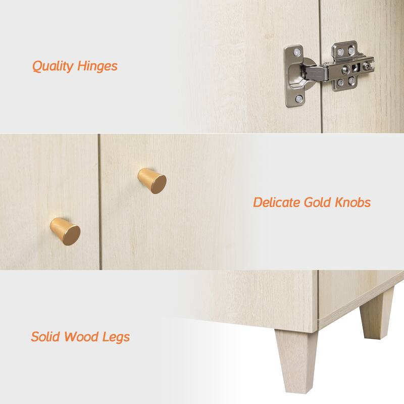 Sideboards Buffet Cabinets with Doors for Dining Room, 32.4"H