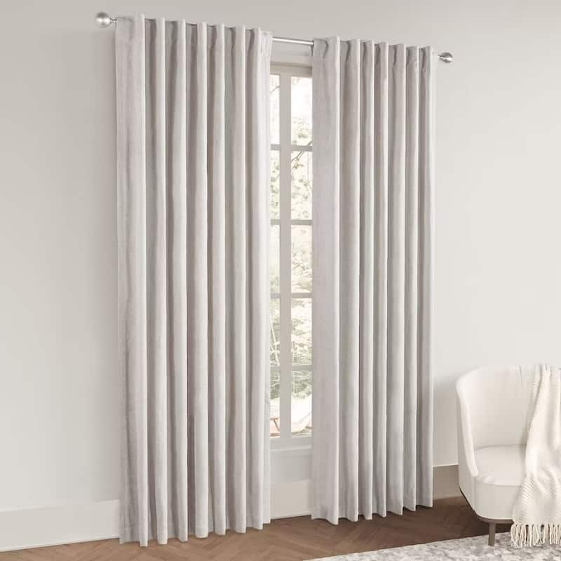 Chenille Blackout Back Tab Curtain Pair(2 panels)