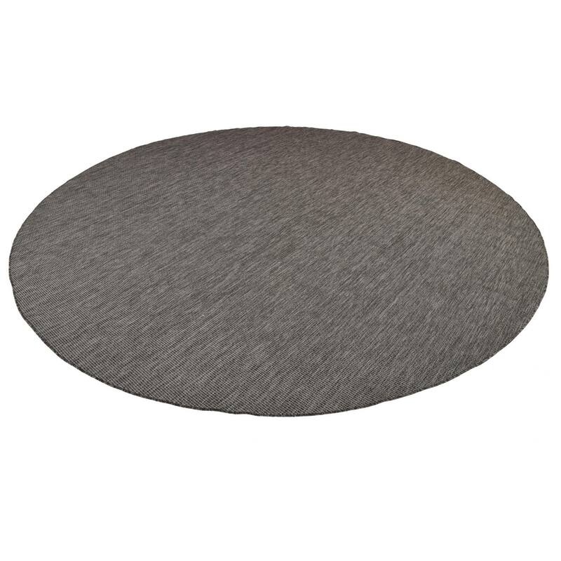 Outdoor Amsterdam Collection Area Rug - Black - 13' Round
