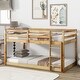 preview thumbnail 3 of 8, Natural Twin over Twin Size Solid Rubber Wooden Loft Bed