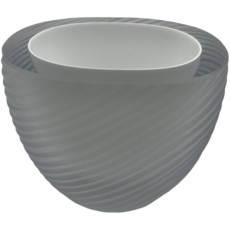 5" High Premium Contemporary Glass Vase for Flowers in White