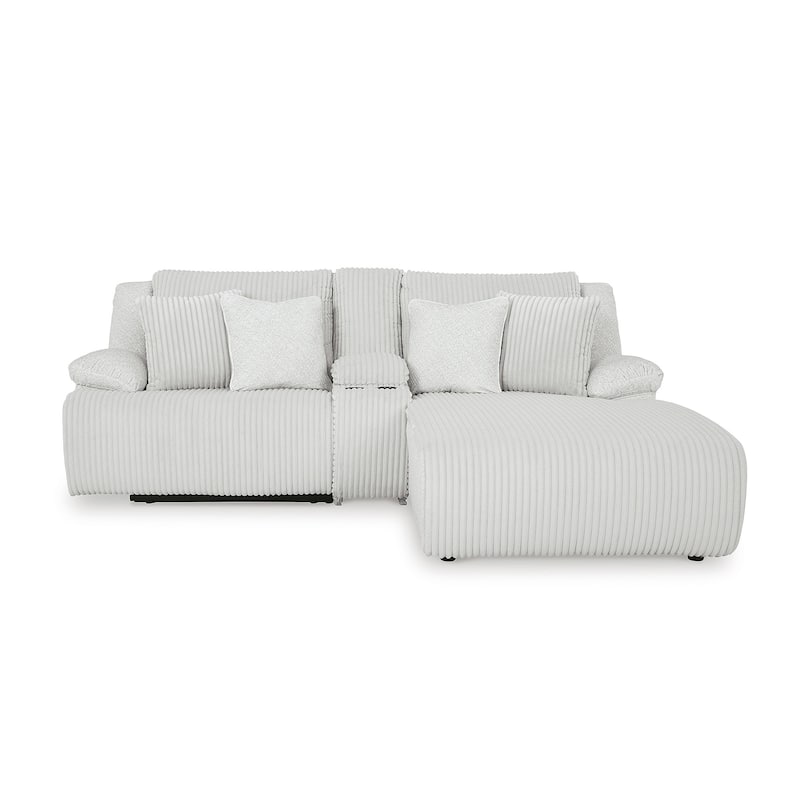 Signature Design by Ashley Top Tier 3-Piece Reclining Sectional with Chaise - 105"W x 74"D x 41"H