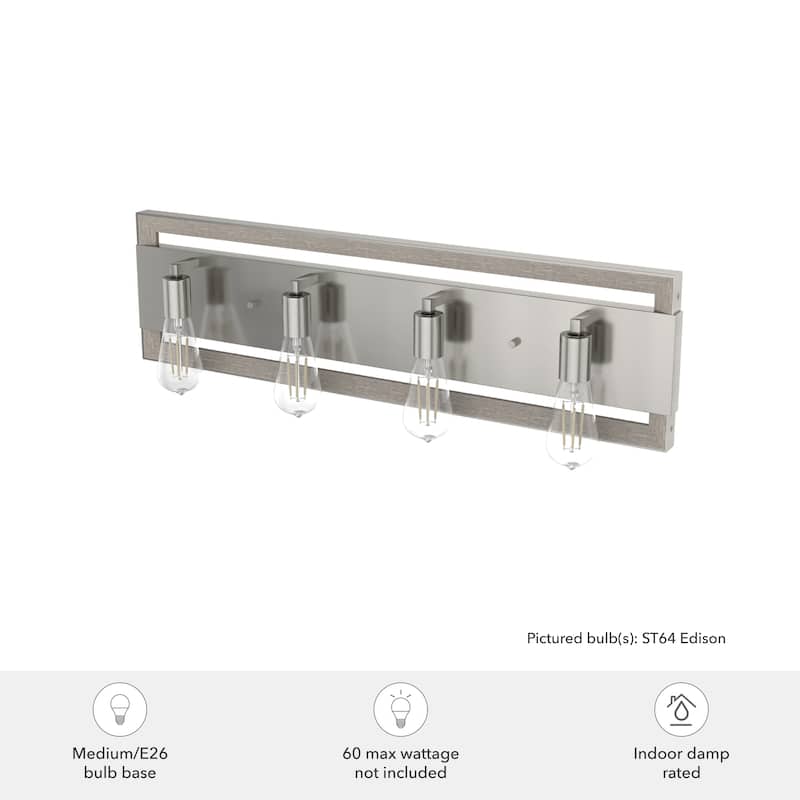 Hunter Woodburn Vanity Wall Light - Modern Farmhouse, Transitional, Rustic - Damp Rated!