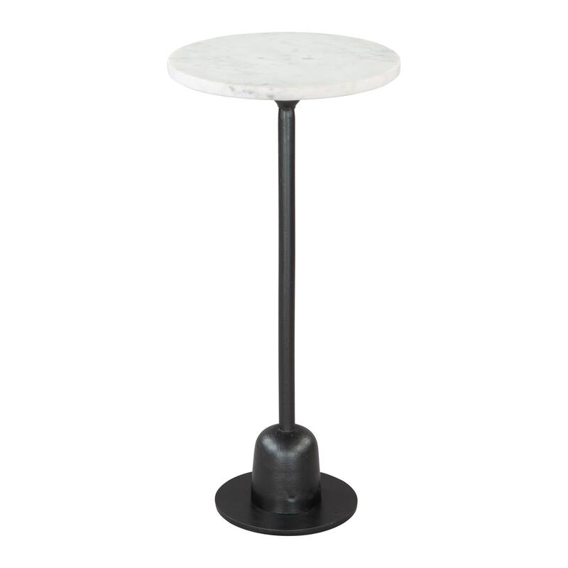 Woozy Side Table White & Black - 11.8" W x 11.8" D x 25.2" H