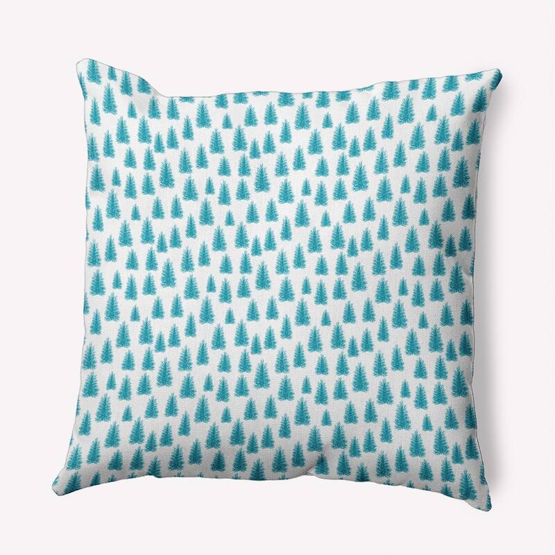 Christmas Trees Pattern Accent Pillow - 20" x 20" - Turquoise