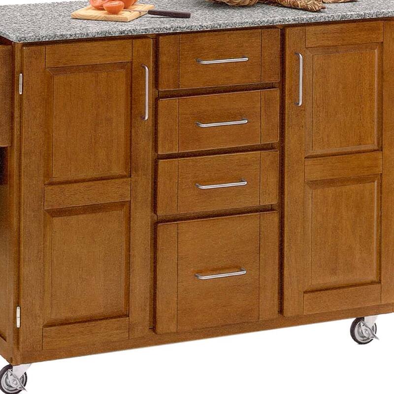 Homestyles Create-A-Cart Brown Wood Kitchen Cart - 48" x 18" x 36"