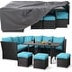 preview thumbnail 64 of 84, AECOJOY 7 Pieces Patio Furniture Set Outdoor Sectional Sofa Rattan Conversation Set