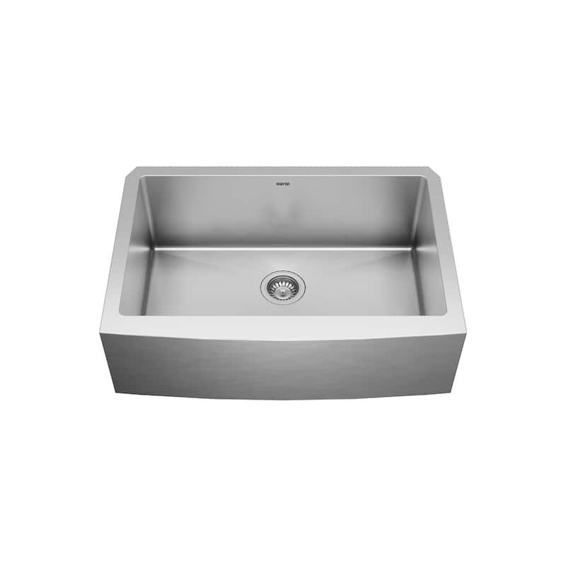 Karran Farmhouse Apron Stainless Steel 30 in. Single Bowl Sink Kit