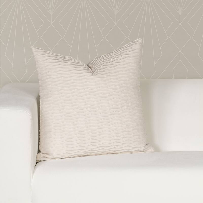 The Great Gatsby Velvet Wave Pleated Throw Pillow - 26 x 26 - Invitation Only