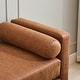 preview thumbnail 10 of 42, 66.34"W Elegant Upholstered Bench, Daybed, Ottoman with Wood Legs & 2 Bolster Pillows for End of Bed, Bedroom, Living Room