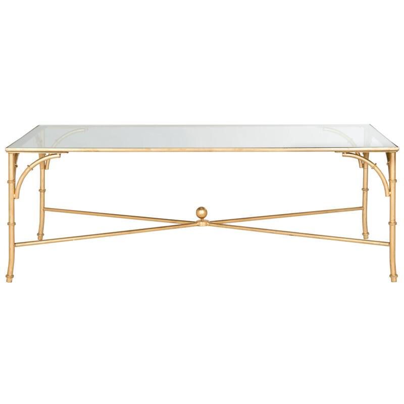 SAFAVIEH Telke Gold Coffee Table - 50" x 26" x 18" - 50Wx26Dx18H