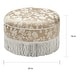 preview thumbnail 62 of 90, Yolanda Performance Fabric 25" Tufted Round Footstool Ottoman with Rope Fringe