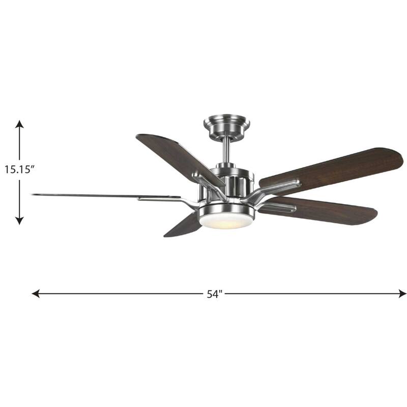 Progress Lighting Claret 54" 5 Blade LED Ceiling Fan with Remote
