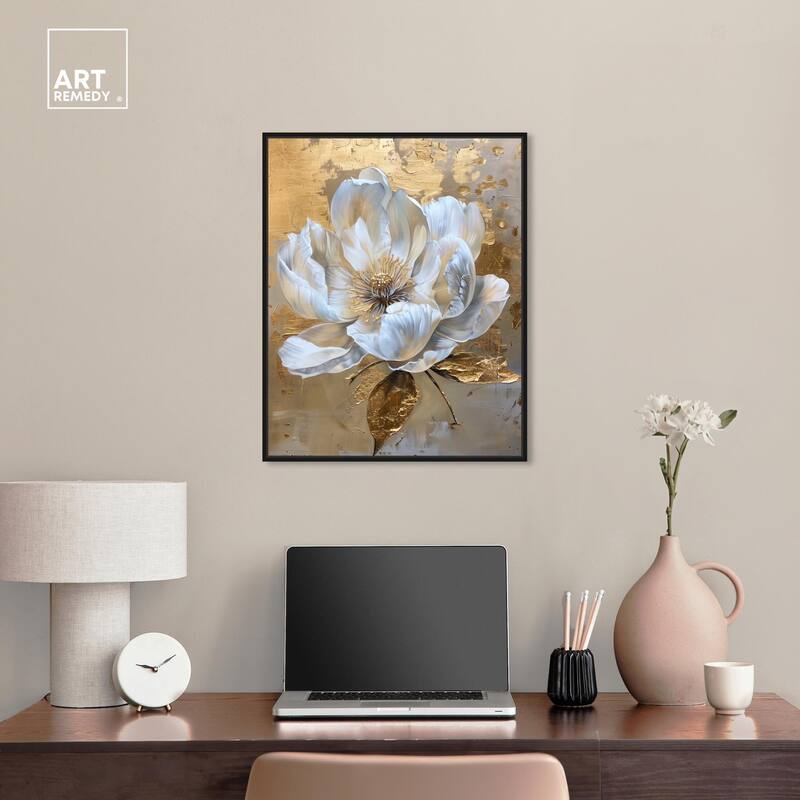 Athenas Flower Canvas Glamorous Feminine Wall Art by Art Remedy