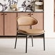 preview thumbnail 12 of 17, Modern Dining Chair 2 Piece Set Ergonomic Foam-Padded Chairs with Curved Backrest - 18.5"Wx18.5"Dx29.13"H