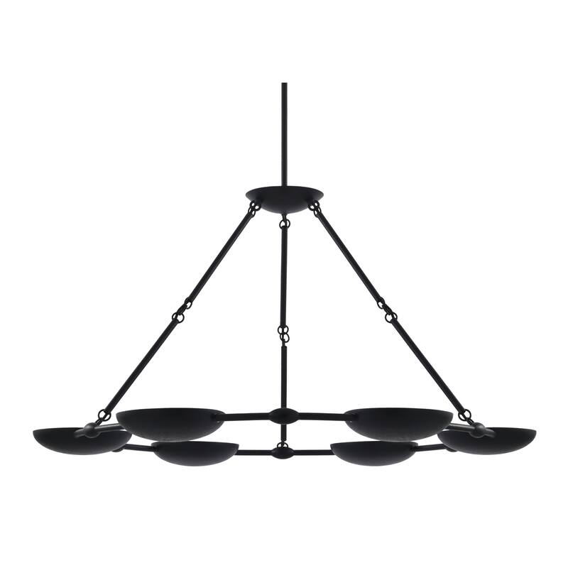 Kovacs P1316 Undertas 6 Light 48" Wide Ring Chandelier - Iron Ore