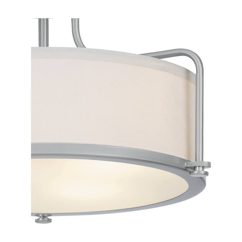Roseto Clermont 3 Light 18" Wide Semi-Flush Drum Ceiling Fixture