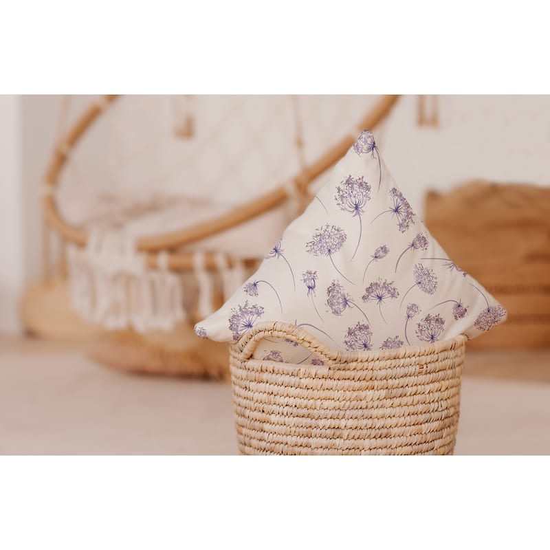 Wishing Flowers Throw Pillow