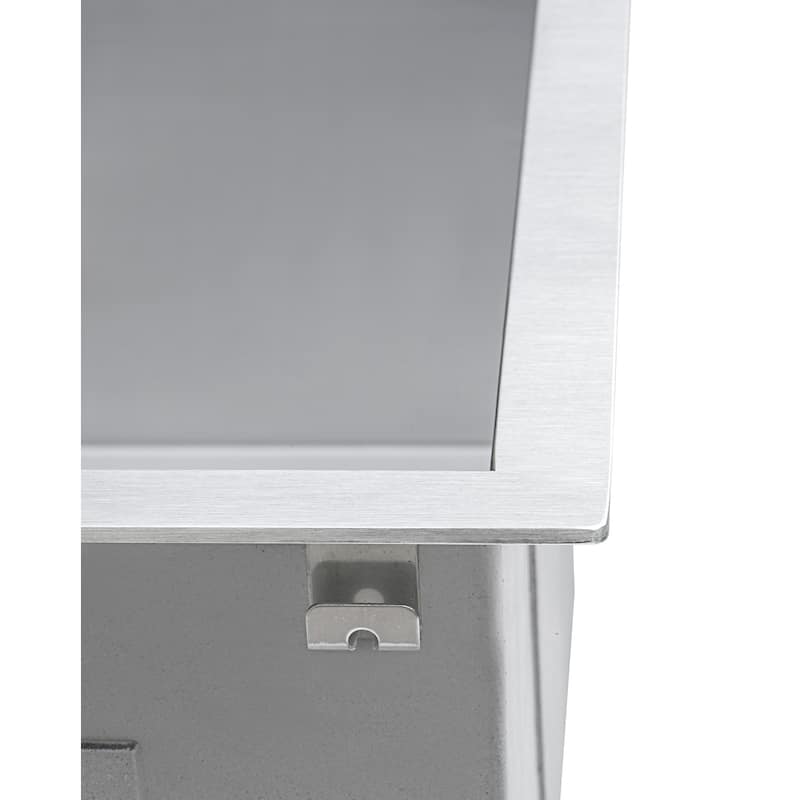 Ruvati 33-inch Drop-in Low Platform-Divide Zero Radius 60/40 Double Bowl 16 Gauge Topmount Kitchen Sink - - 33? x 22?