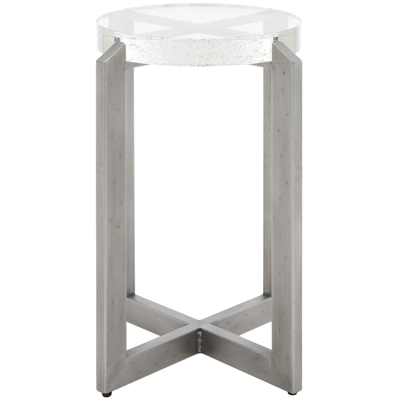 SAFAVIEH Couture Pixie Round Bubble Glass Accent Table - 15"W x 15"D x 21"H