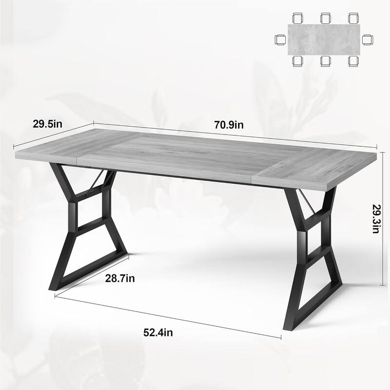 Large Kitchen Dining Room Table for Big Family - N/A