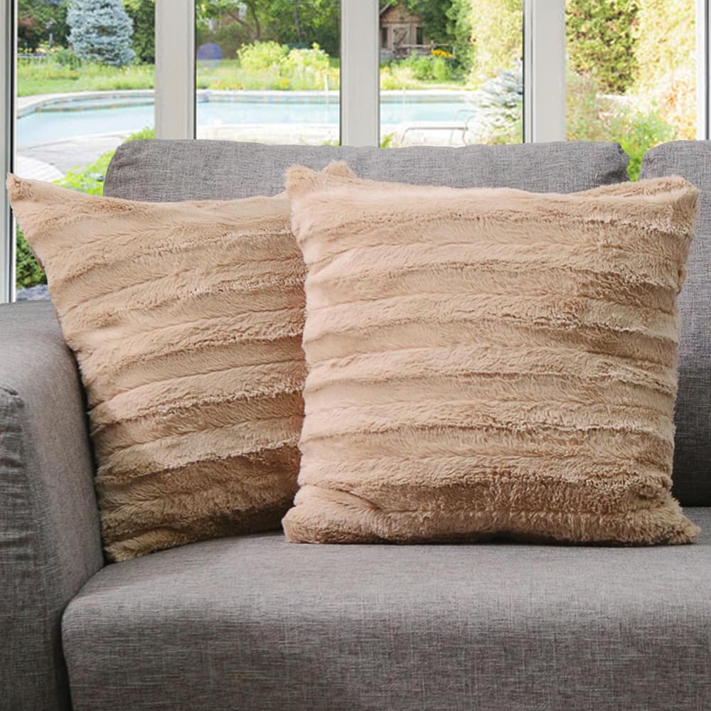 Cheer Collection Decorative Throw Pillows for Couch & Bed (Set of 2)