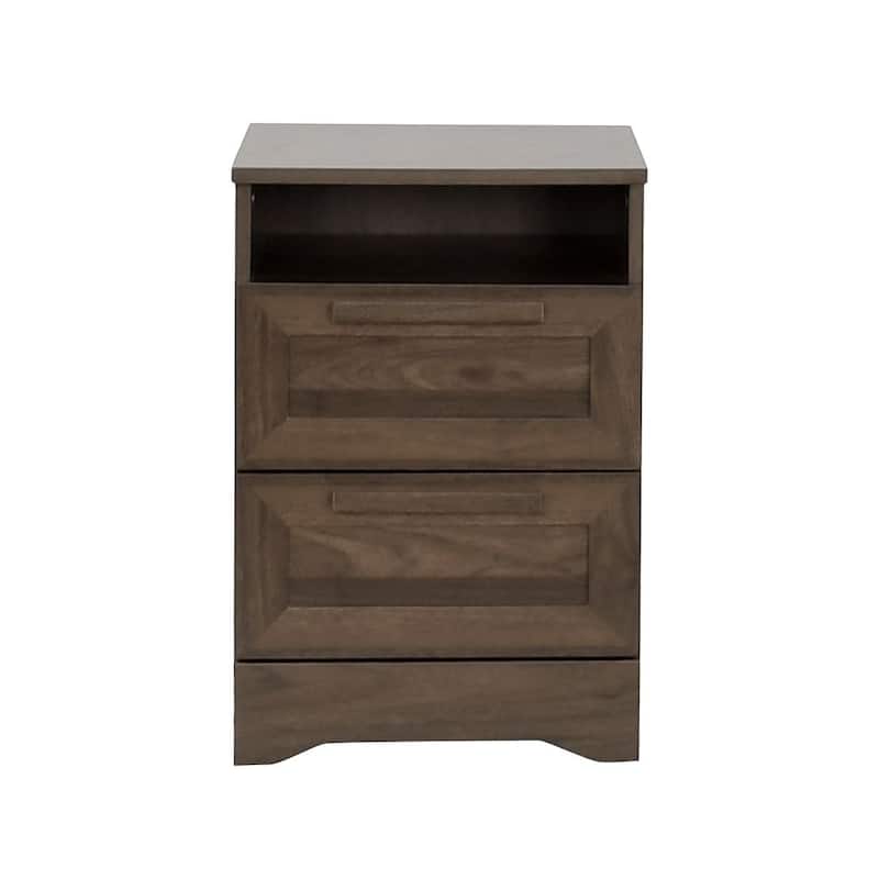15.80" W Modern 2 Drawer Nightstand by Christopher Knight Home