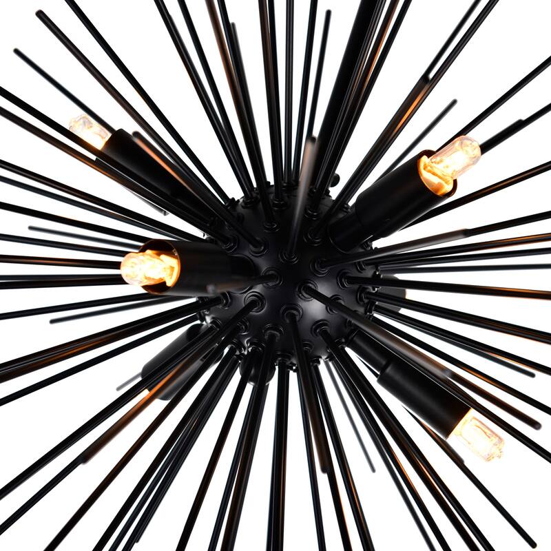 Savannah 6 Light Chandelier With Black Finish
