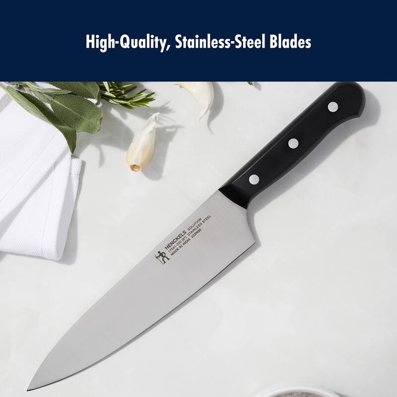 HENCKELS Solution Self-Sharpening Knife Block Set - Brown
