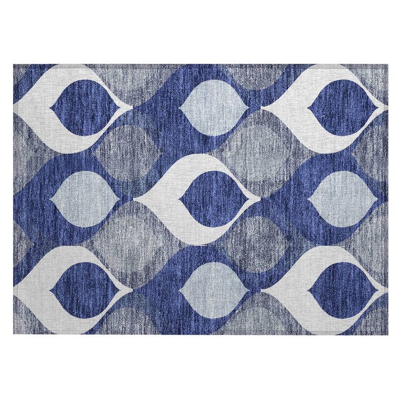 Machine Washable Indoor/ Outdoor Chantille Geo Contemporary Rug