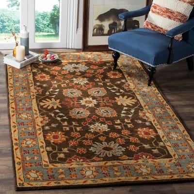 SAFAVIEH Handmade Heritage Ikat Marsh Traditional Oriental Wool Rug