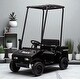 preview thumbnail 1 of 23, 24V 2-Seater Electric Ride-On Car for Kids with Remote Control, Bluetooth Music, LED Lights, Storage Box, Canopy Black