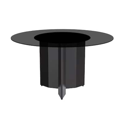 Zevro 60" Round Dining Table with Sintered Stone/Glass Top