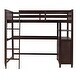 preview thumbnail 12 of 36, Twin Loft Bed wDesk, Side Cabinet, Drawers, Shelves, Ladder, Guardrail