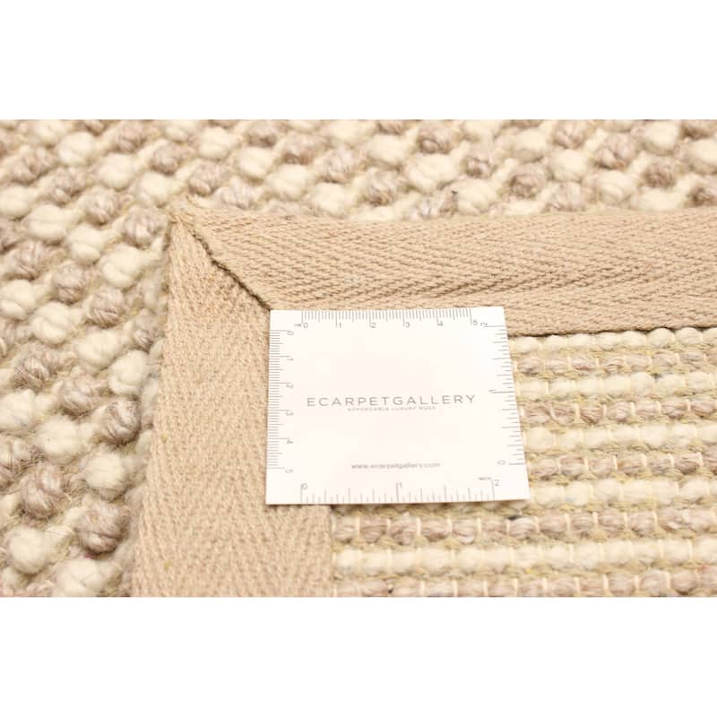 ECARPETGALLERY Braid weave Sienna Tan Wool Rug - 5'0 x 8'0