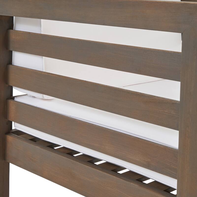 Oana Outdoor Acacia Wood Club Chair with Cushion by Christopher Knight Home