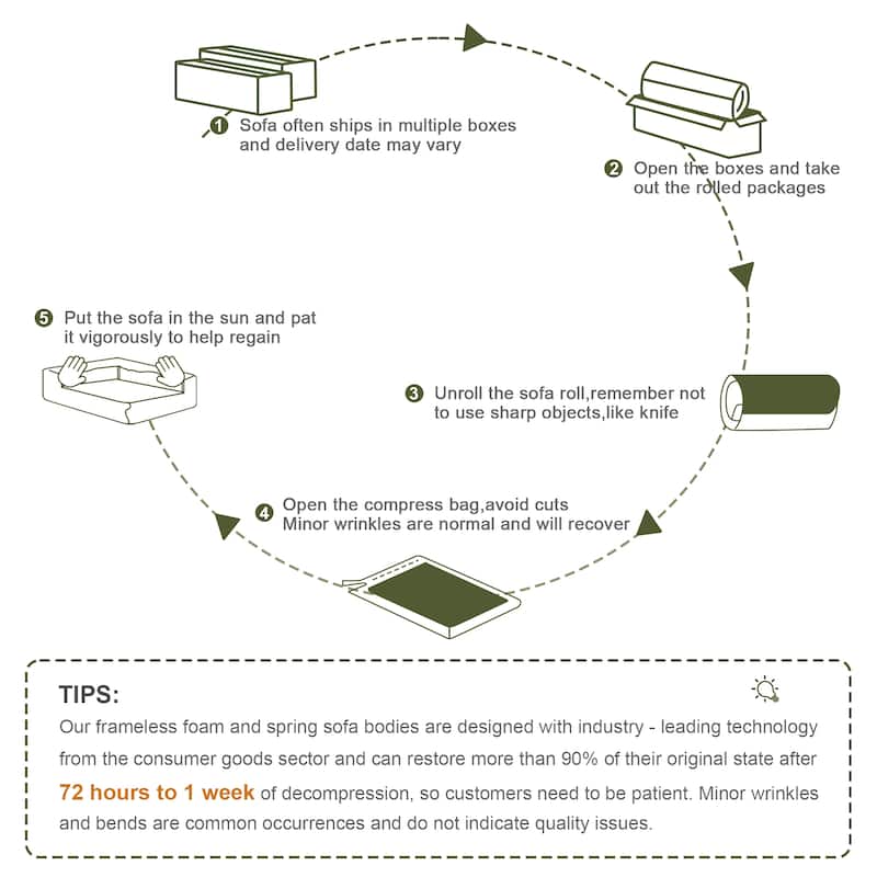 GDF Studio - Aubrey 135" Oversized Teddy Upholstered 4-Seat Boneless Sofa with Symmetrical Aesthetics (No Assembly Required)